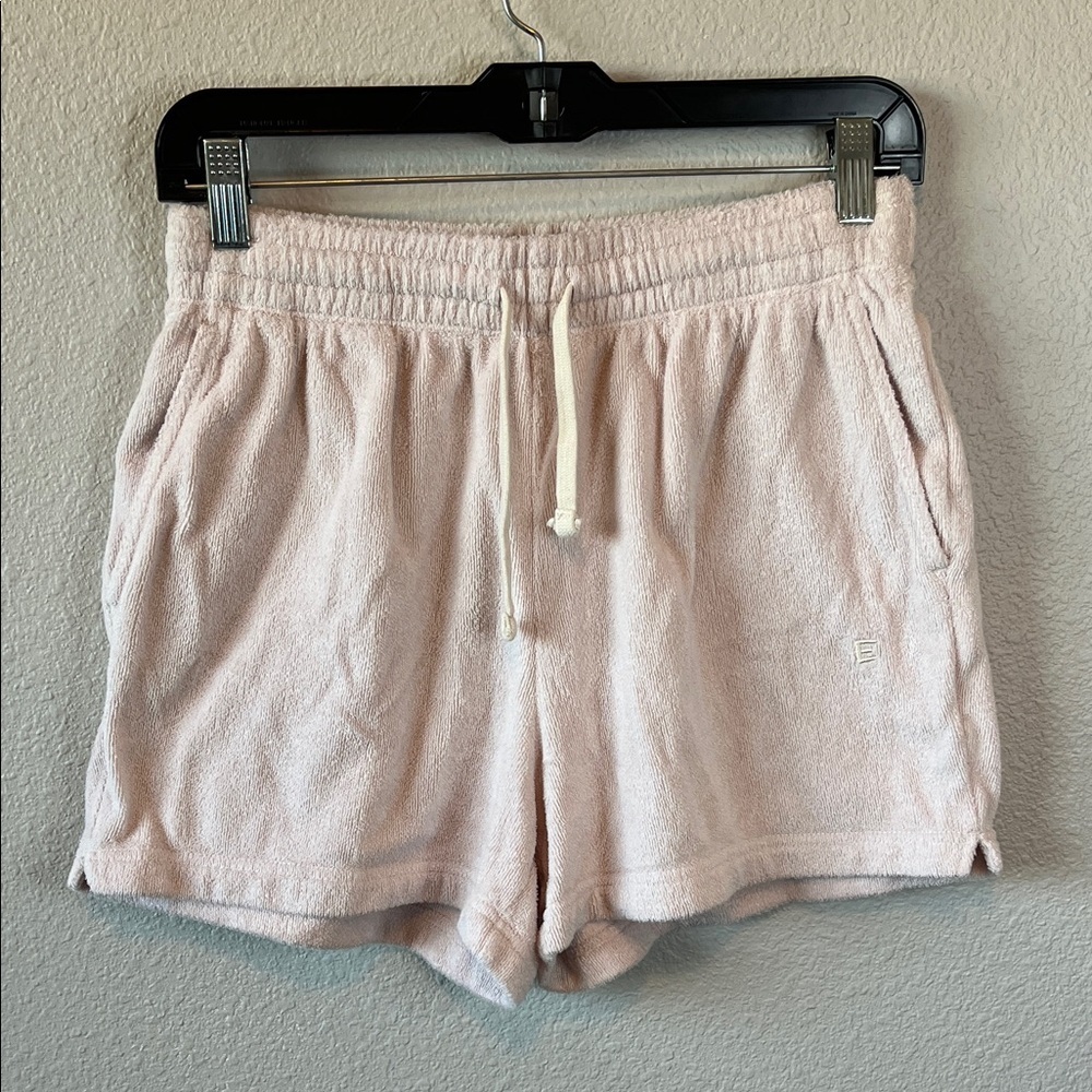 Everlane Casual Terry Elastic Waist Short Light Pink Size Small
